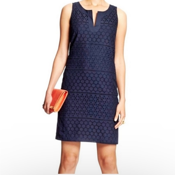 Banana Republic Dresses & Skirts - Banana Republic Navy Eyelet Dress